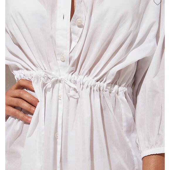 J. Crew Cinched shirtdress in sheer cotton voile Medium - Picture 2 of 6